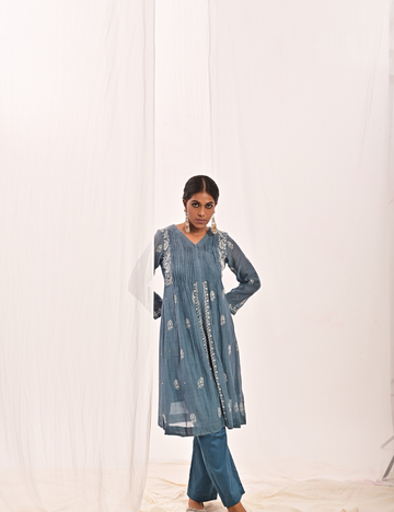 Nazaqat Coord Set in Blue