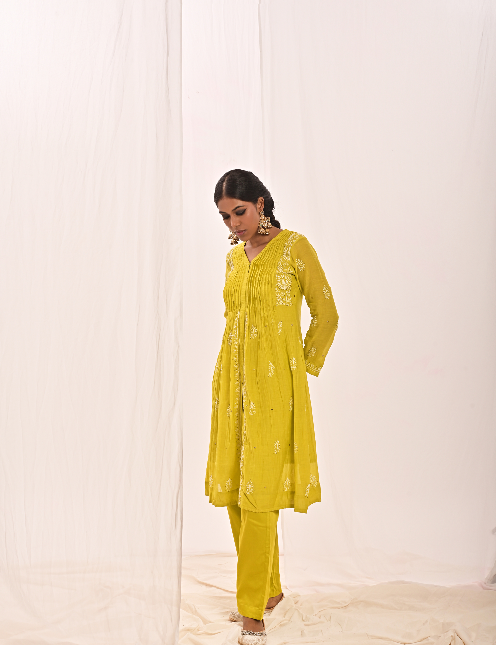 Nazaqat Coord Set in Lime