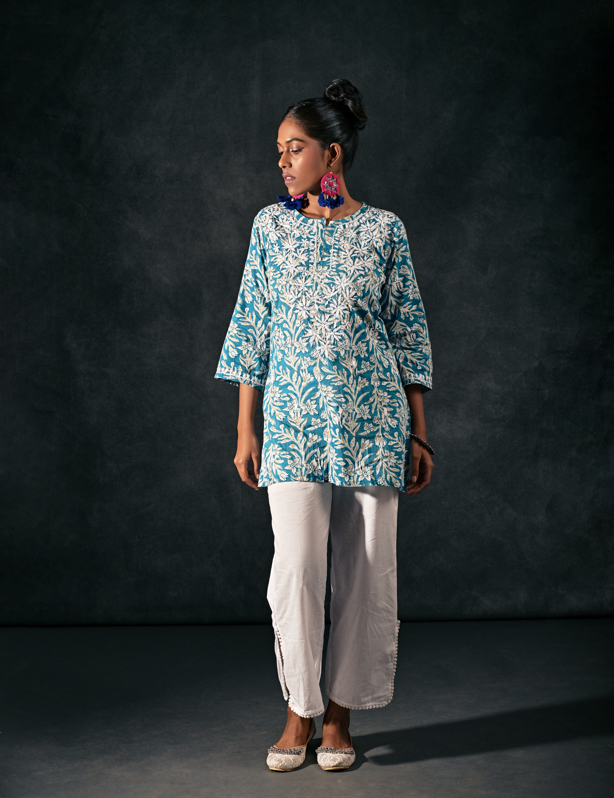 Mehreen Printed Kurta in Blue