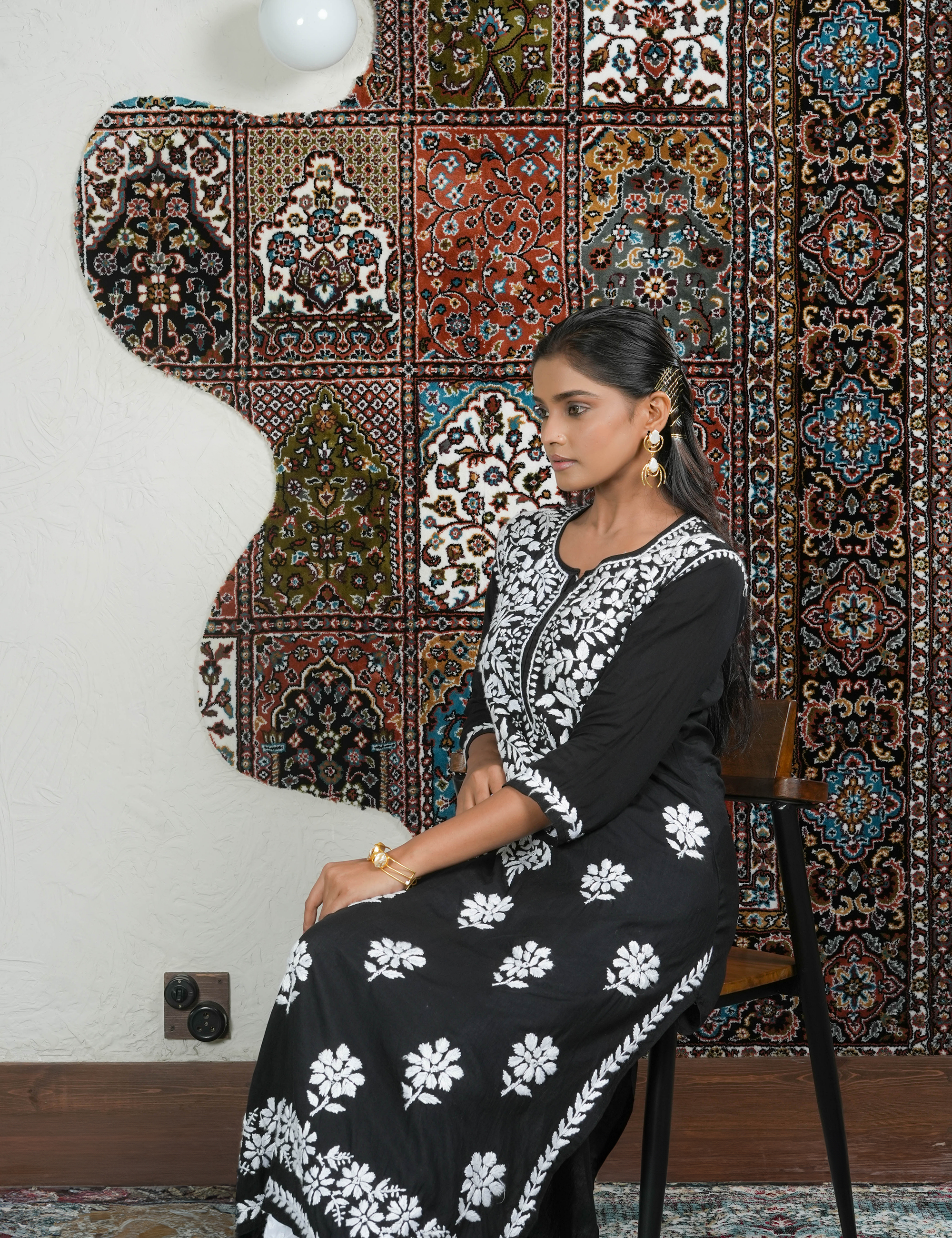 Aayat Chikan Set of two in Black