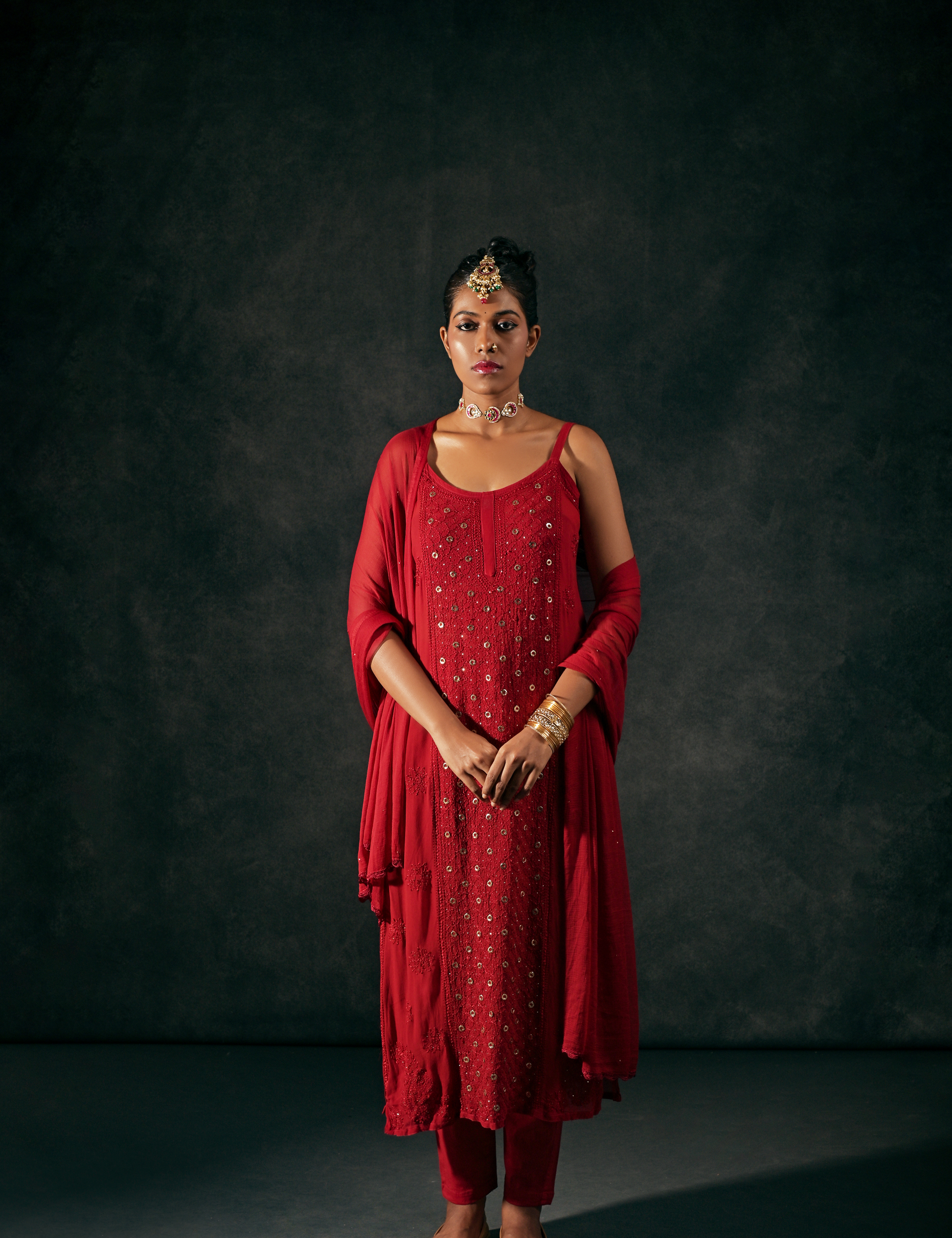 Gulnaaz Set of three in Red