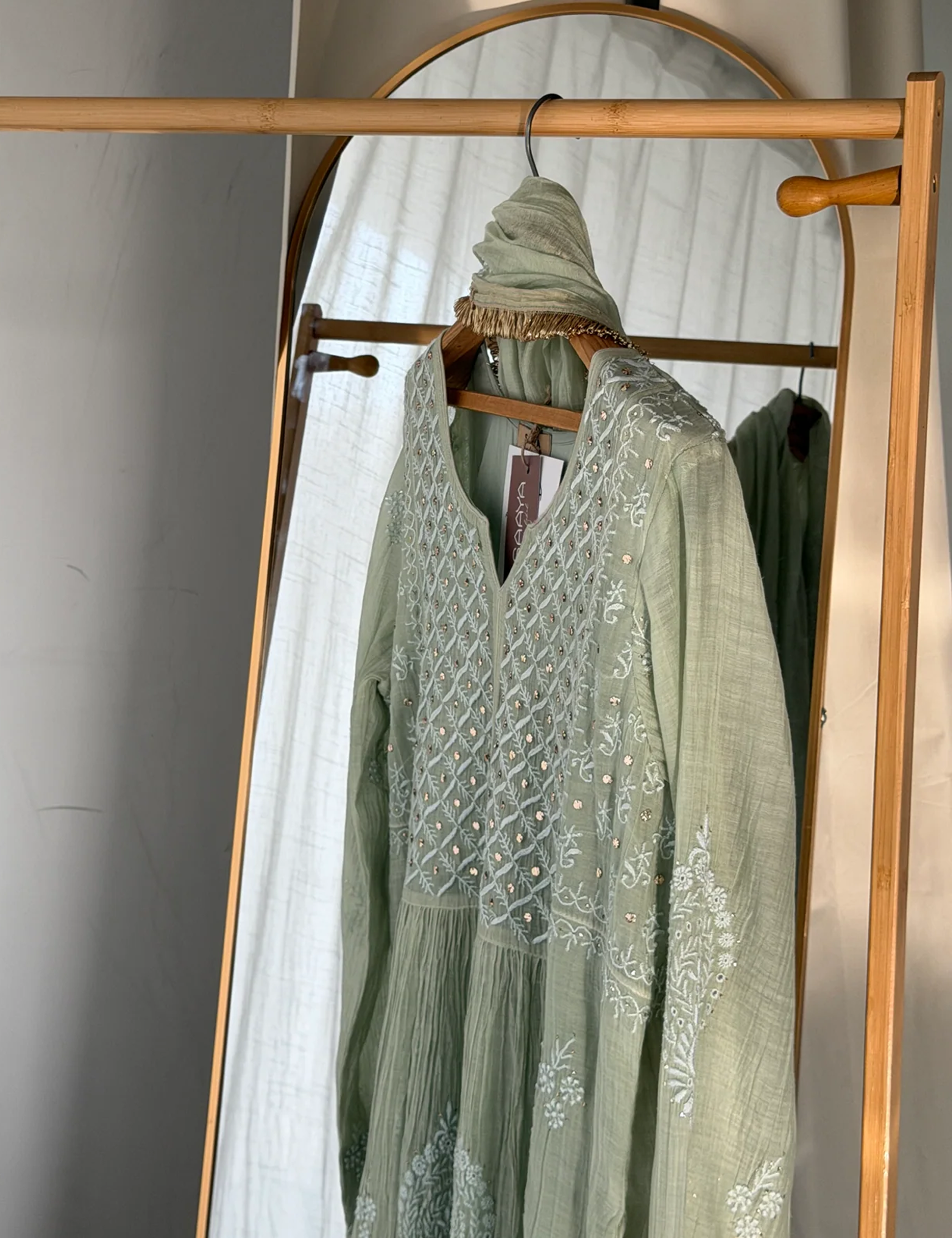 Saba Chikankari A-line Set of Three