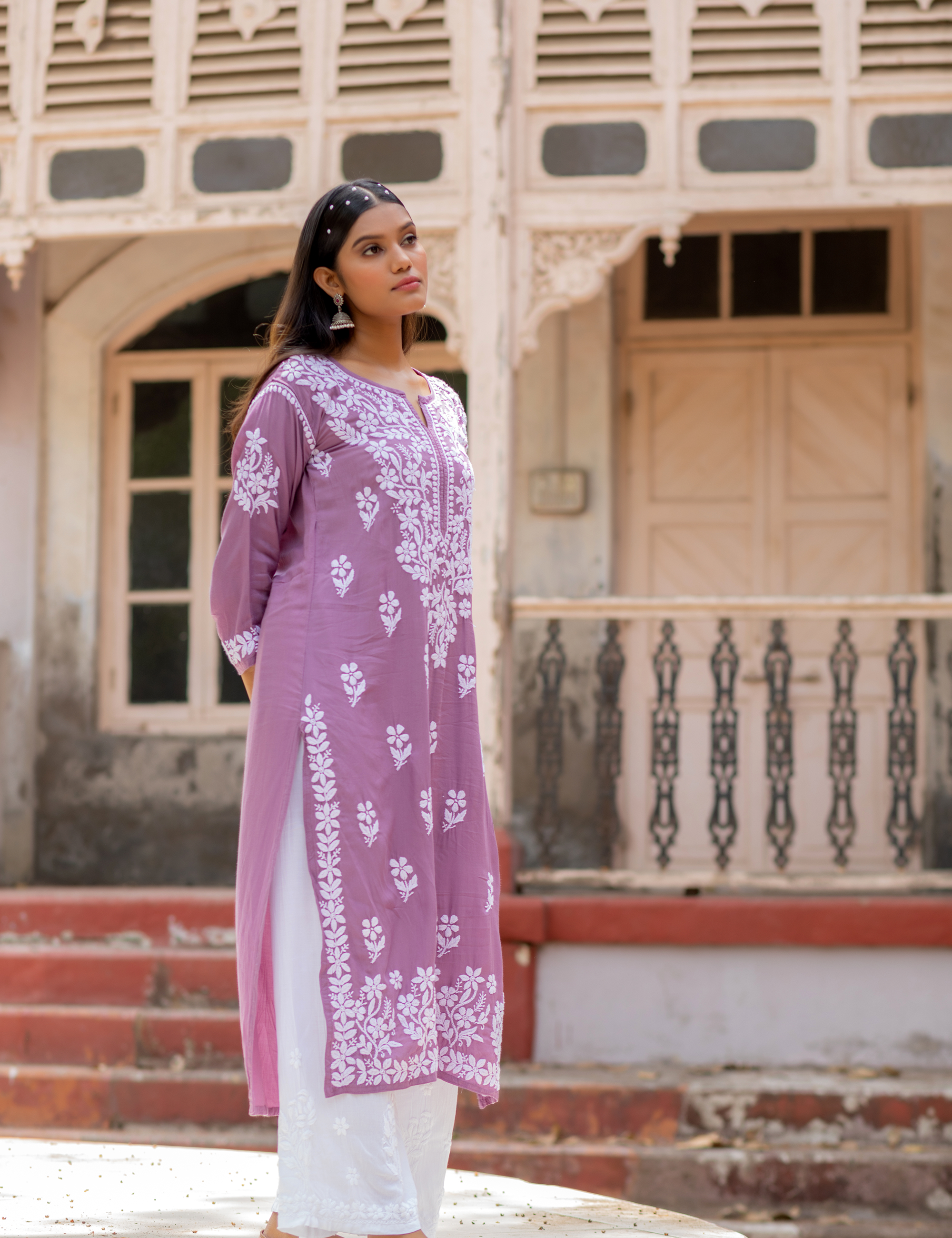 Aayat Chikan Set of two in Purple