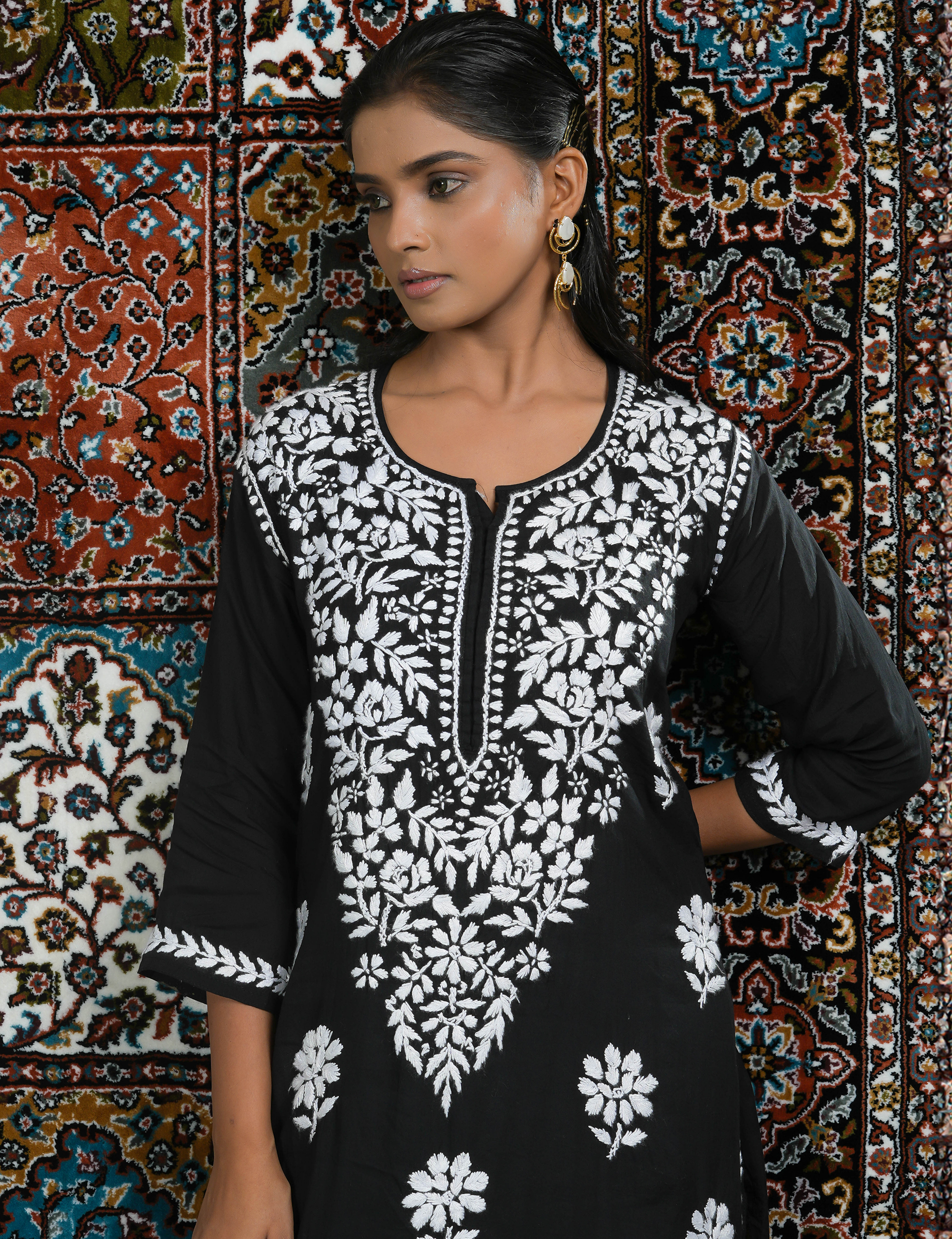 Aayat Chikan Set of two in Black
