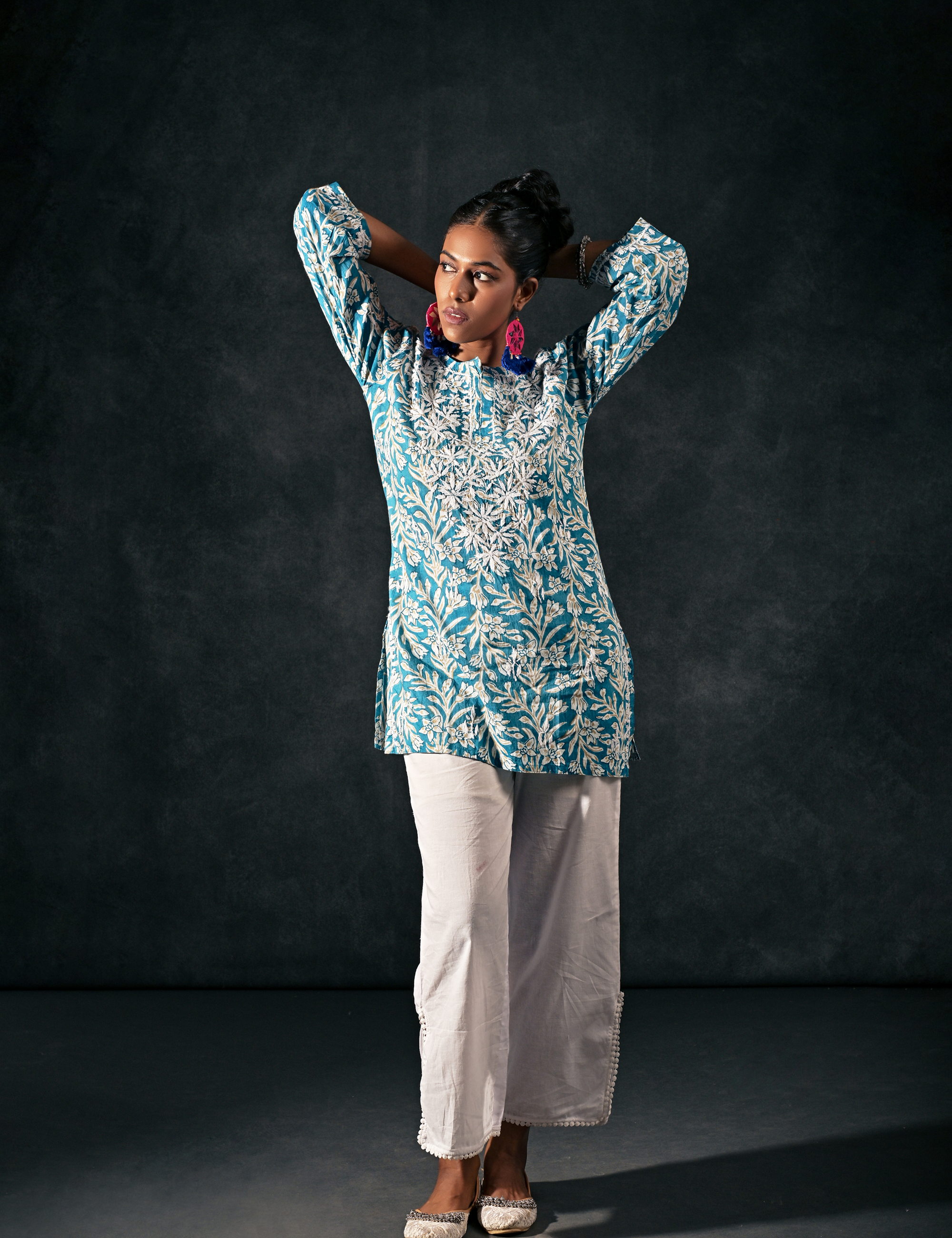 Mehreen Printed Kurta in Blue