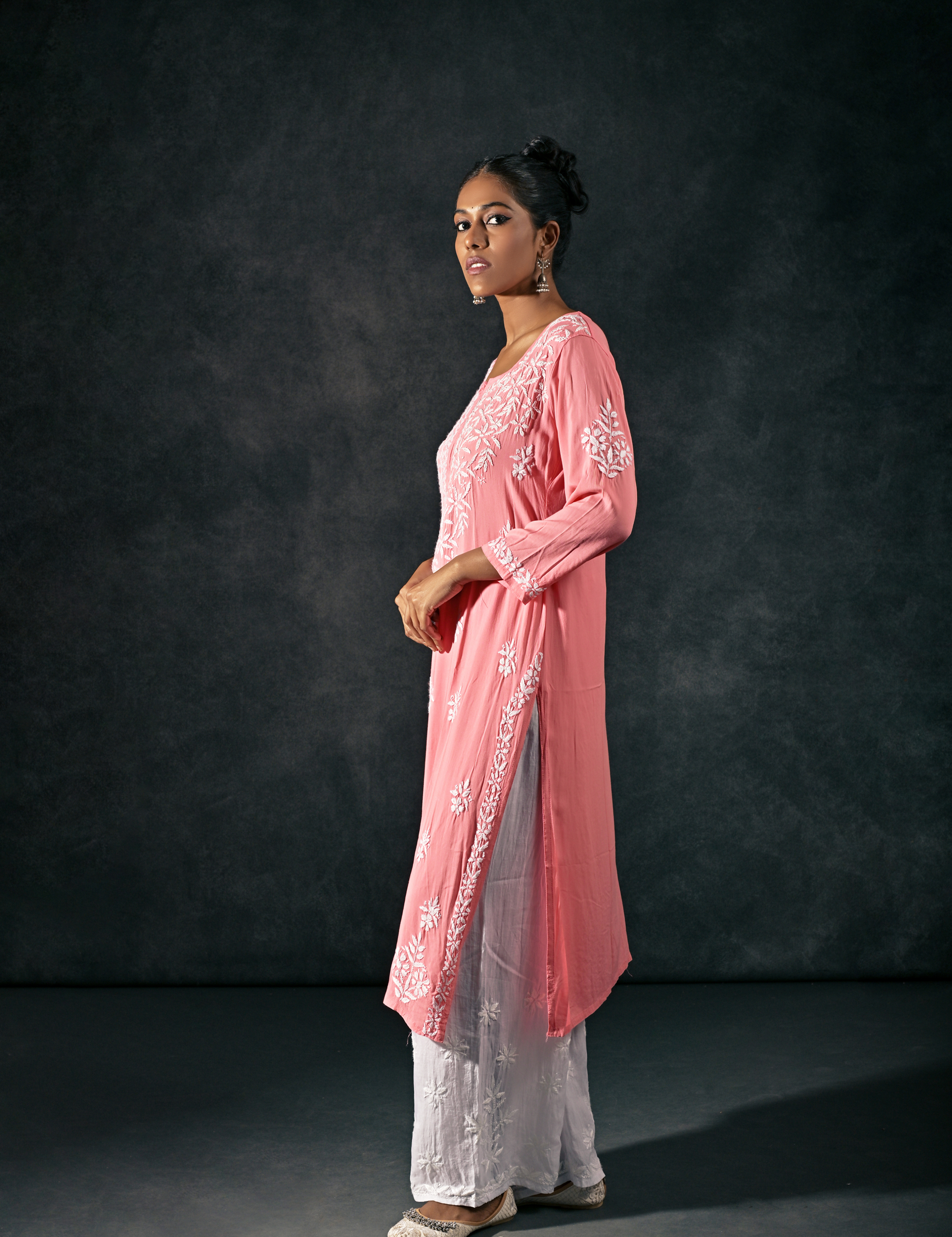 Aayat Chikan Set of two in Peach