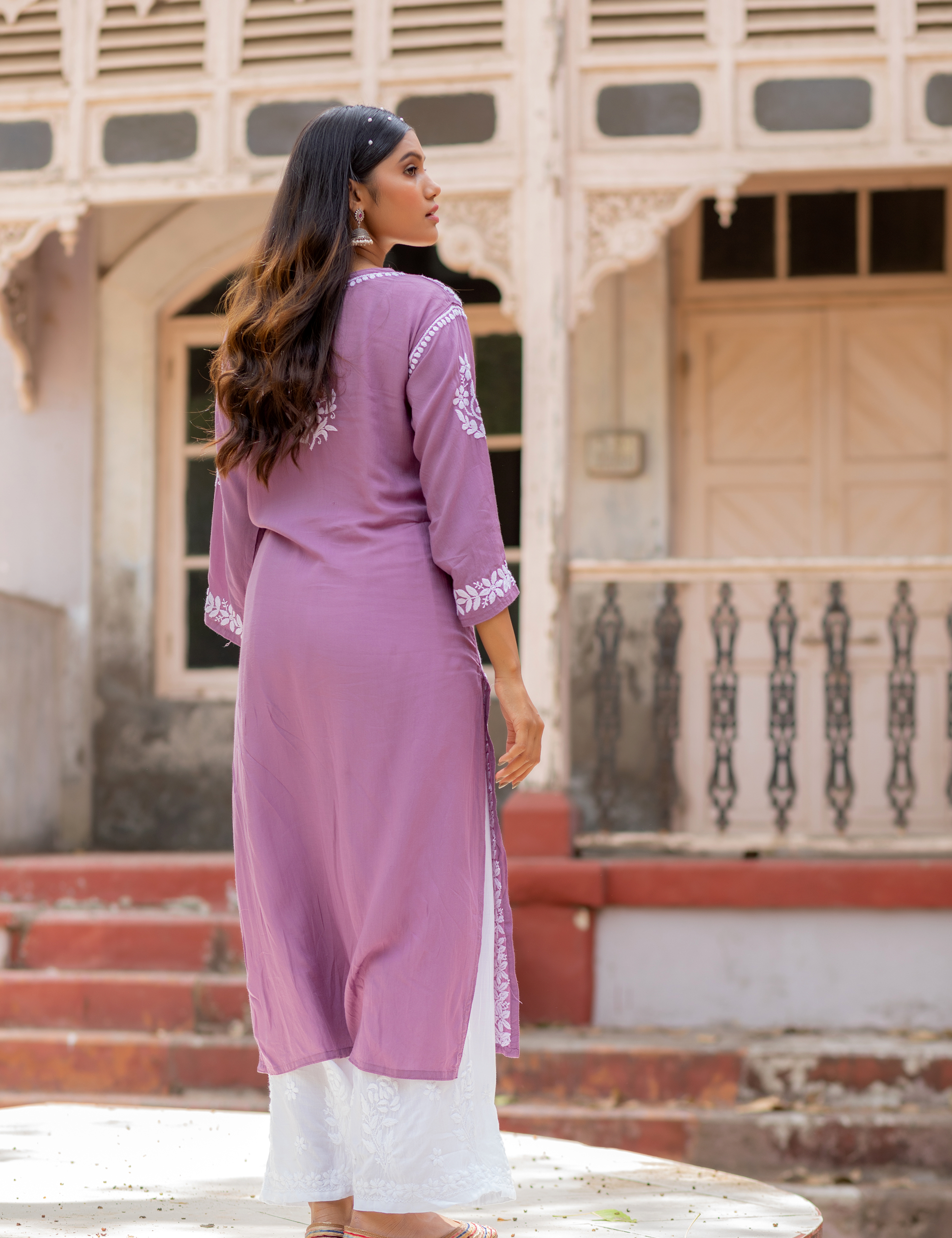Aayat Chikan Set of two in Purple