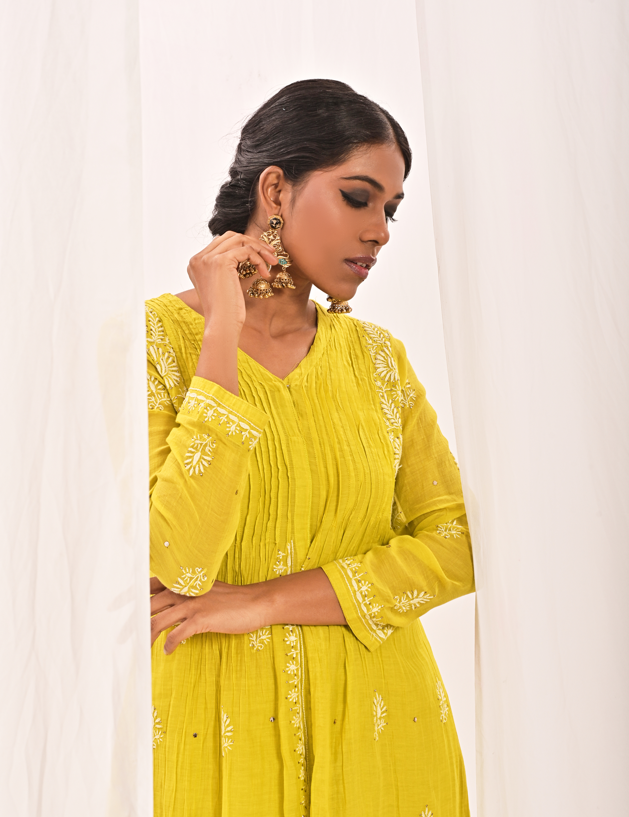 Nazaqat Coord Set in Lime