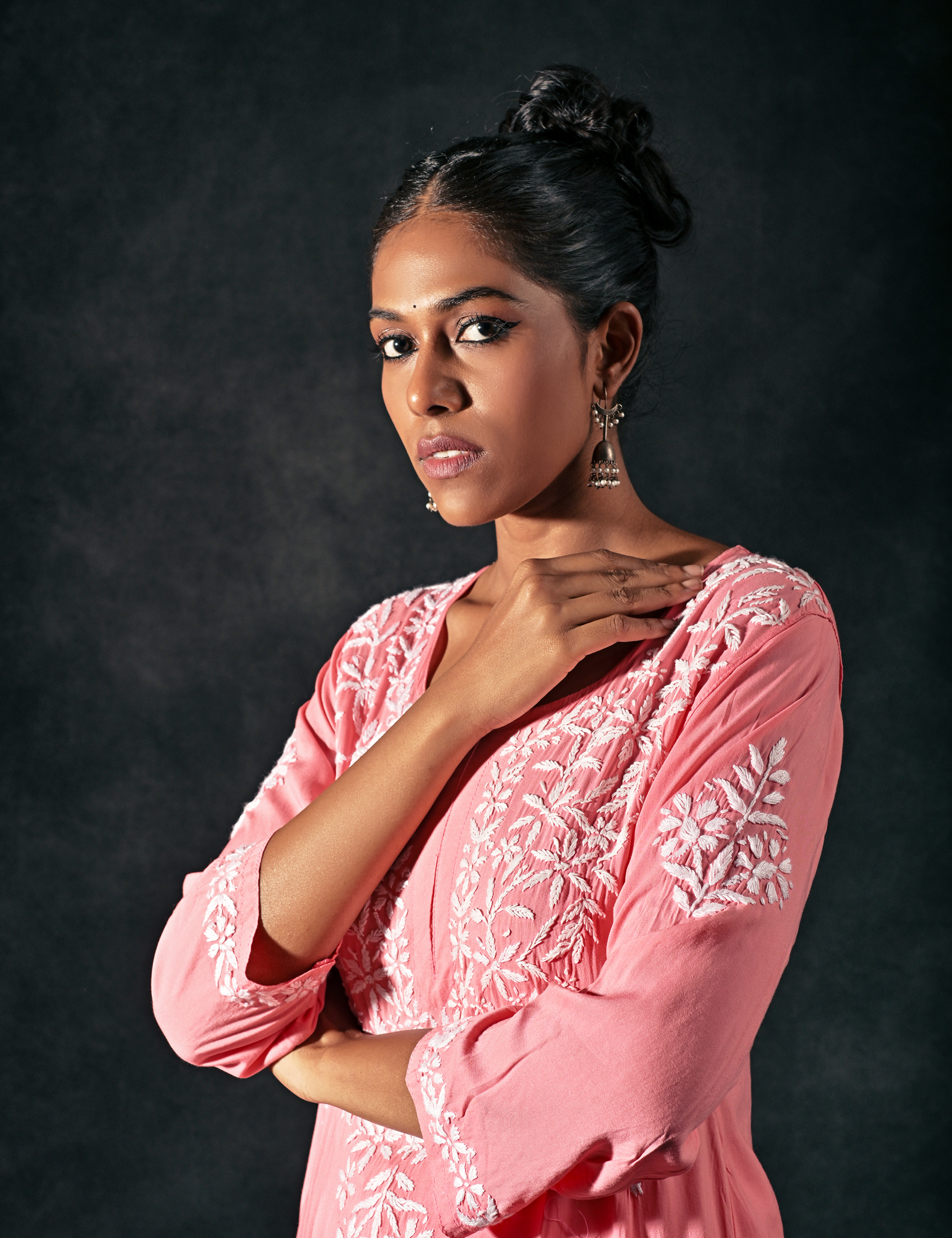 Aayat Chikan Set of two in Peach
