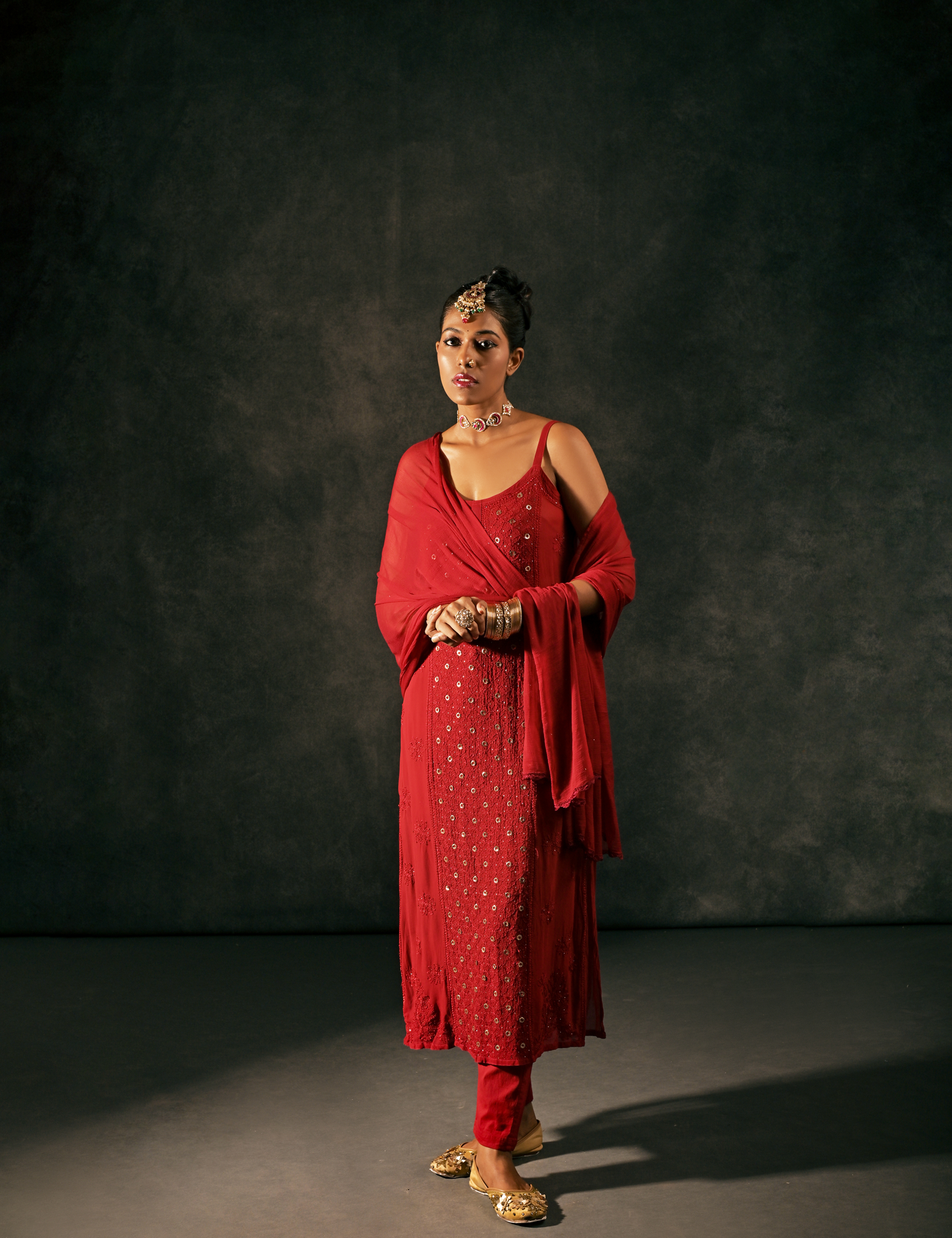 Gulnaaz Set of three in Red