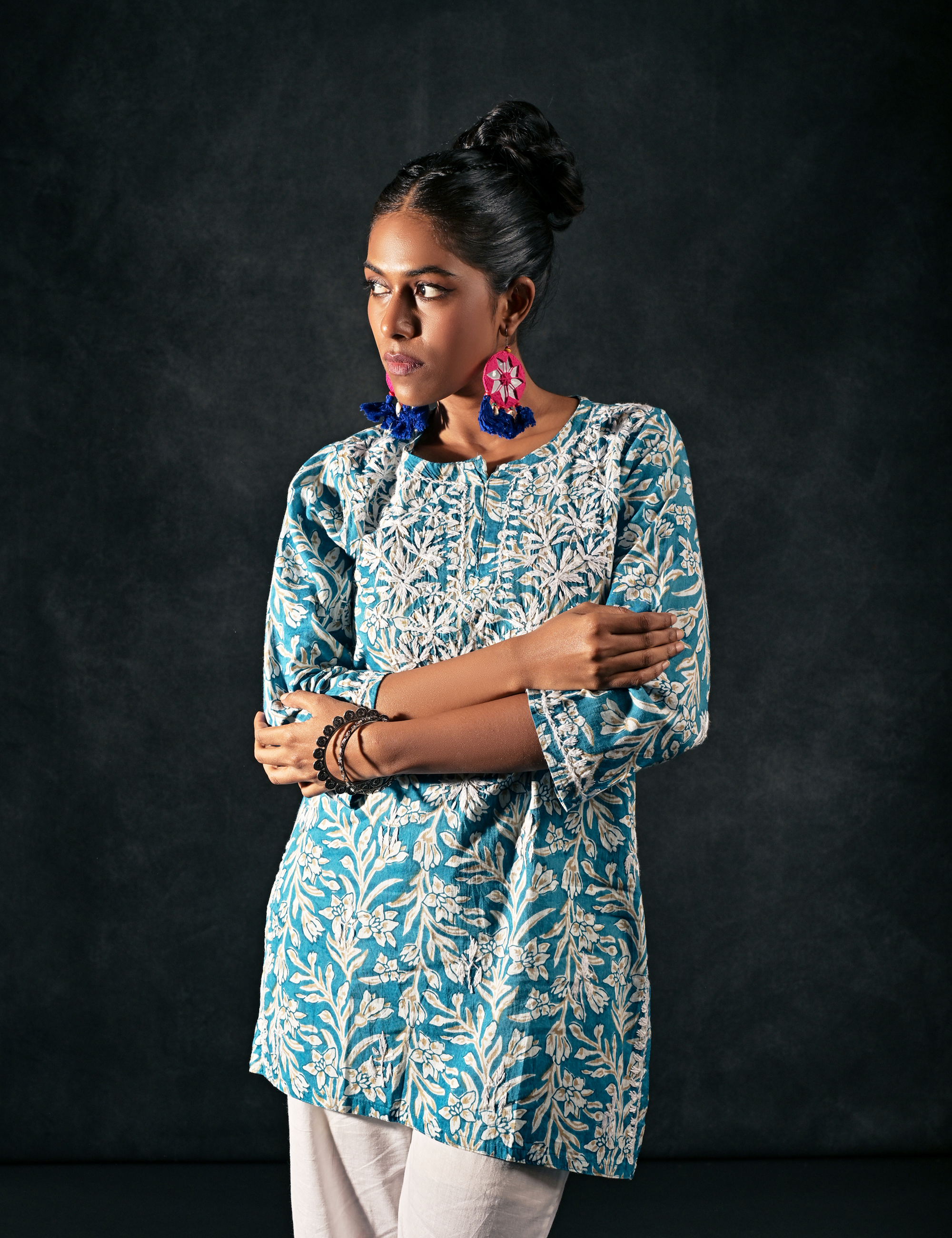 Mehreen Printed Kurta in Blue