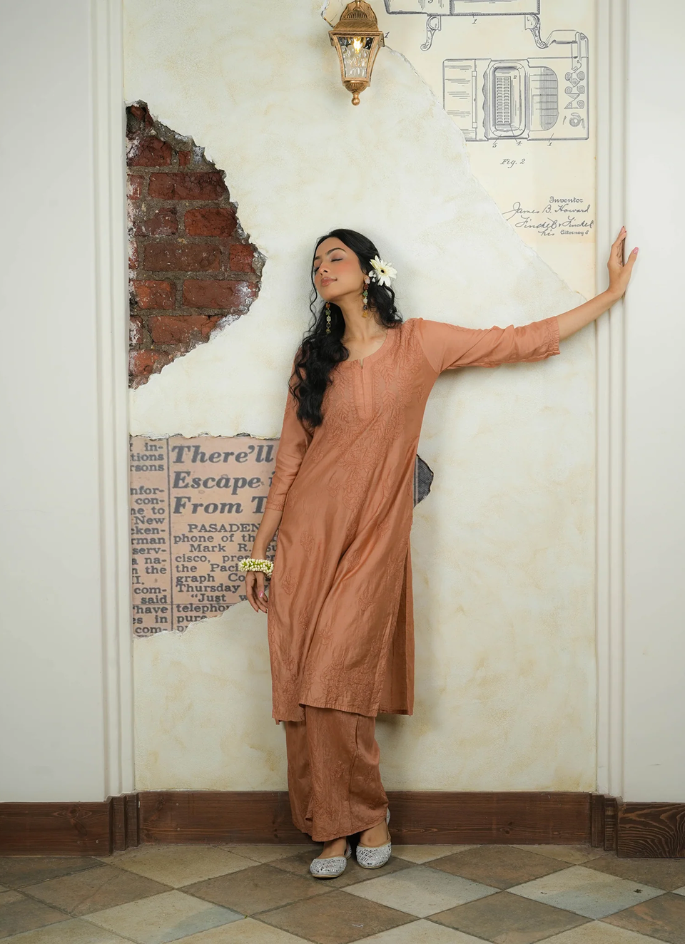 Shraddha Kapoor Zeenat Set of two in Brown