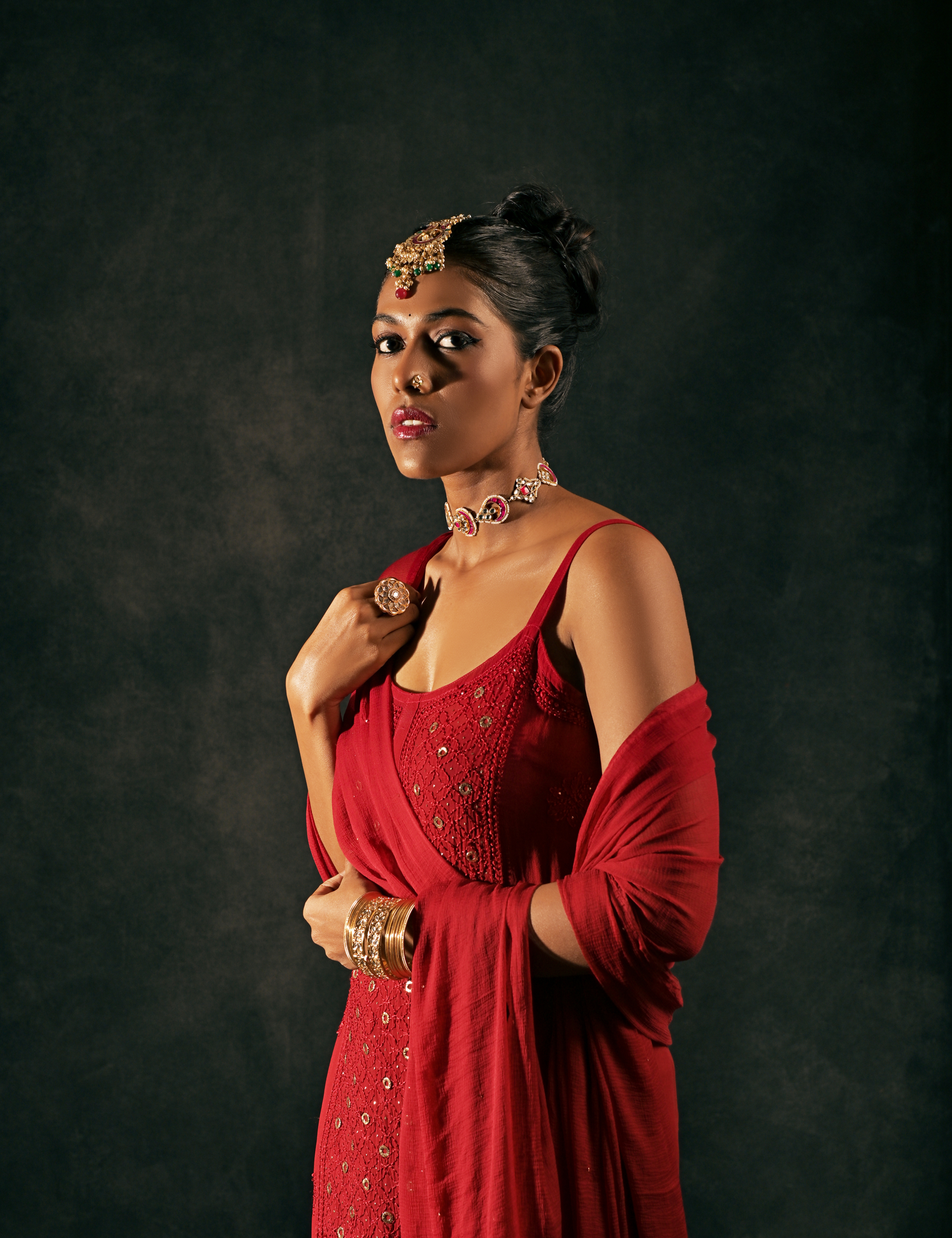 Gulnaaz Set of three in Red