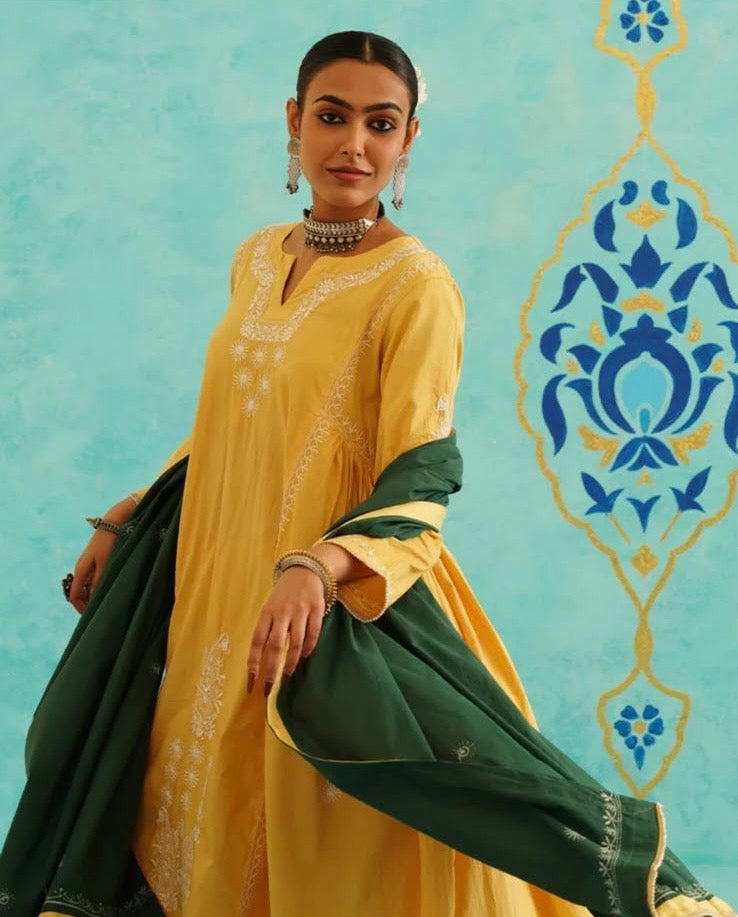 NAZIA COTTON CHIKANKARI SET OF THREE