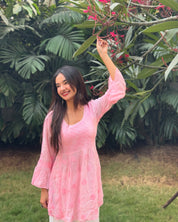 ANUSHKA SEN IN RIZAA FLARED SHORT KURTA