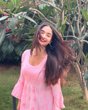 ANUSHKA SEN IN RIZAA FLARED SHORT KURTA