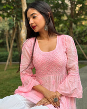 ANUSHKA SEN IN RIZAA FLARED SHORT KURTA