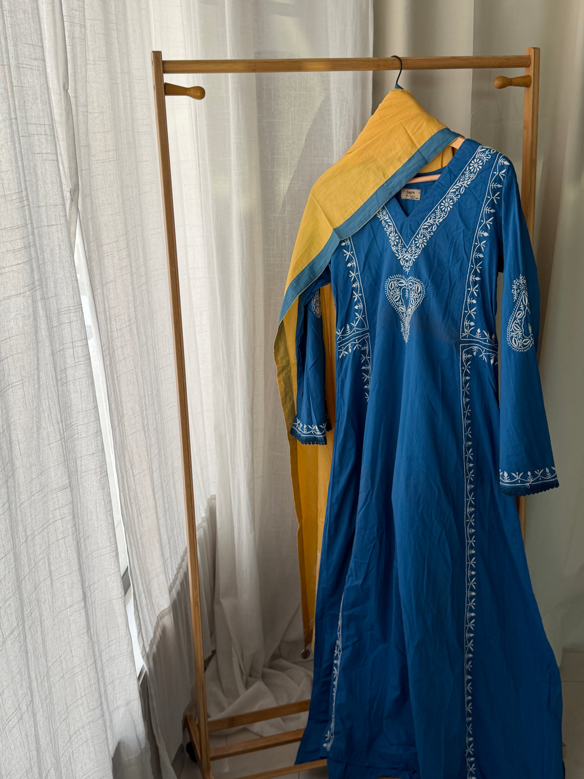 DUA COTTON CHIKANKARI SET