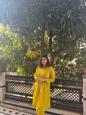 Nazaqat Coord Set in Lime