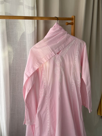 FIDA COTTON CHIKANKARI SET