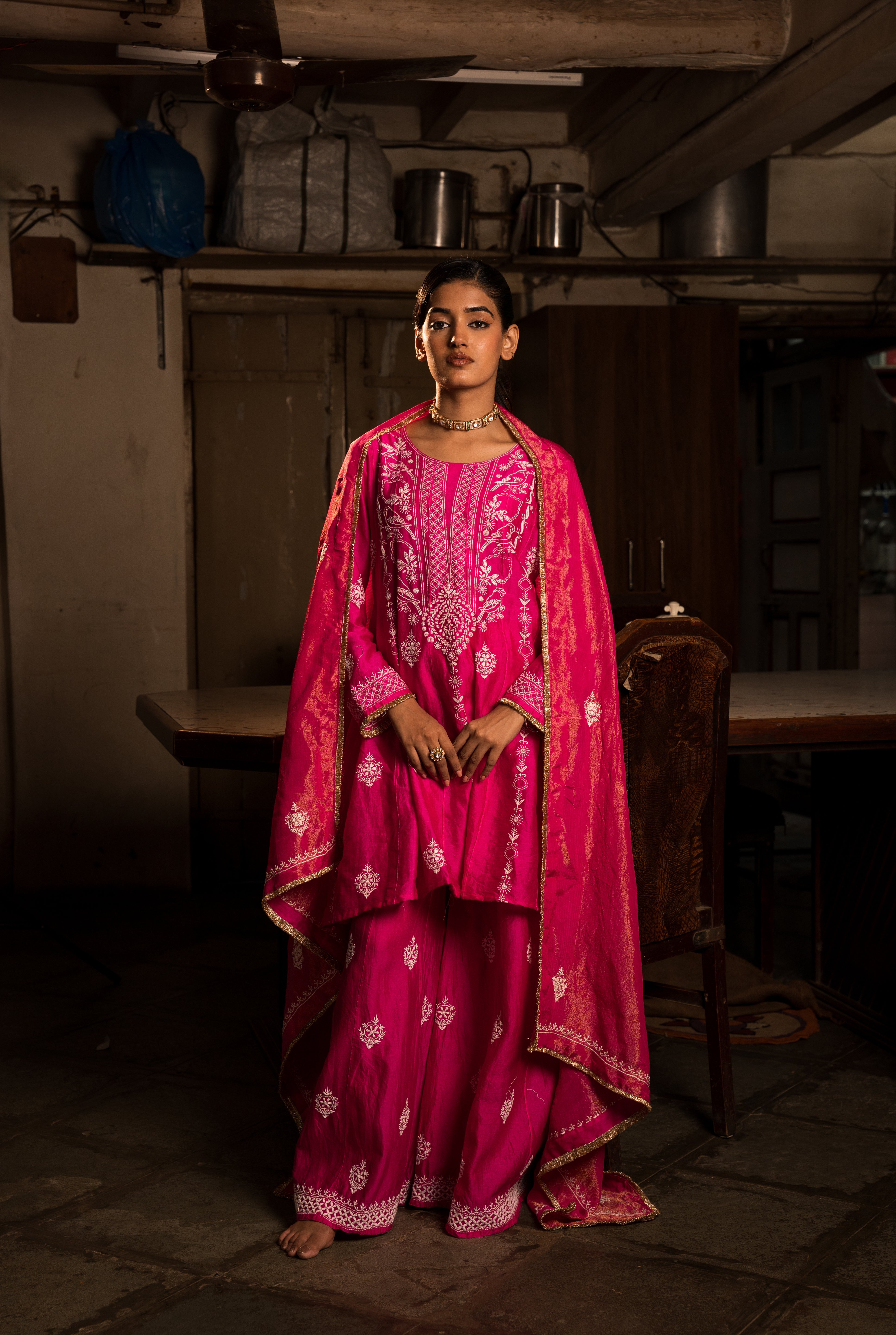 MIZBA - SET OF THREE IN HOT PINK