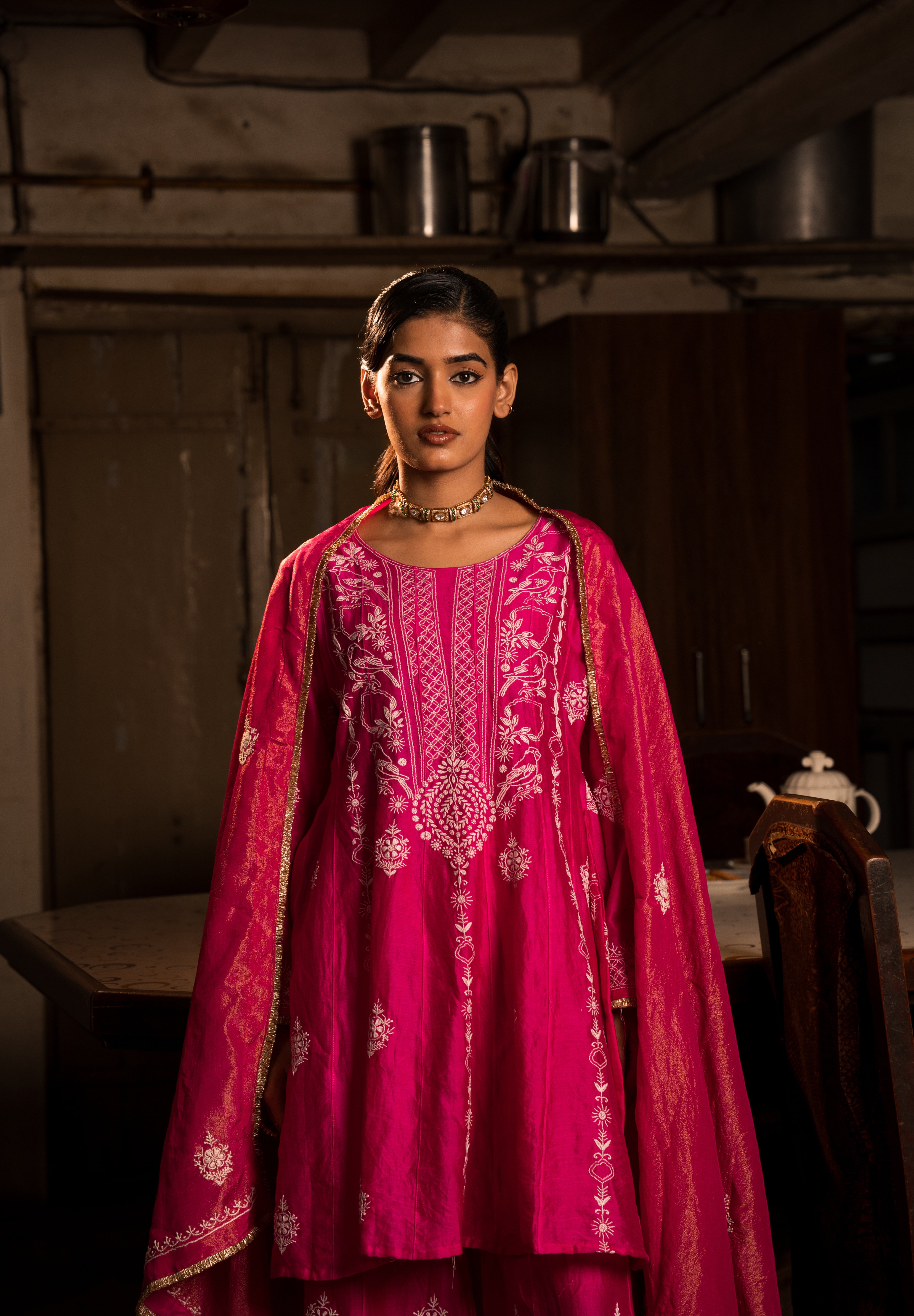 MIZBA - SET OF THREE IN HOT PINK