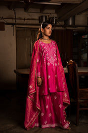 MIZBA - SET OF THREE IN HOT PINK
