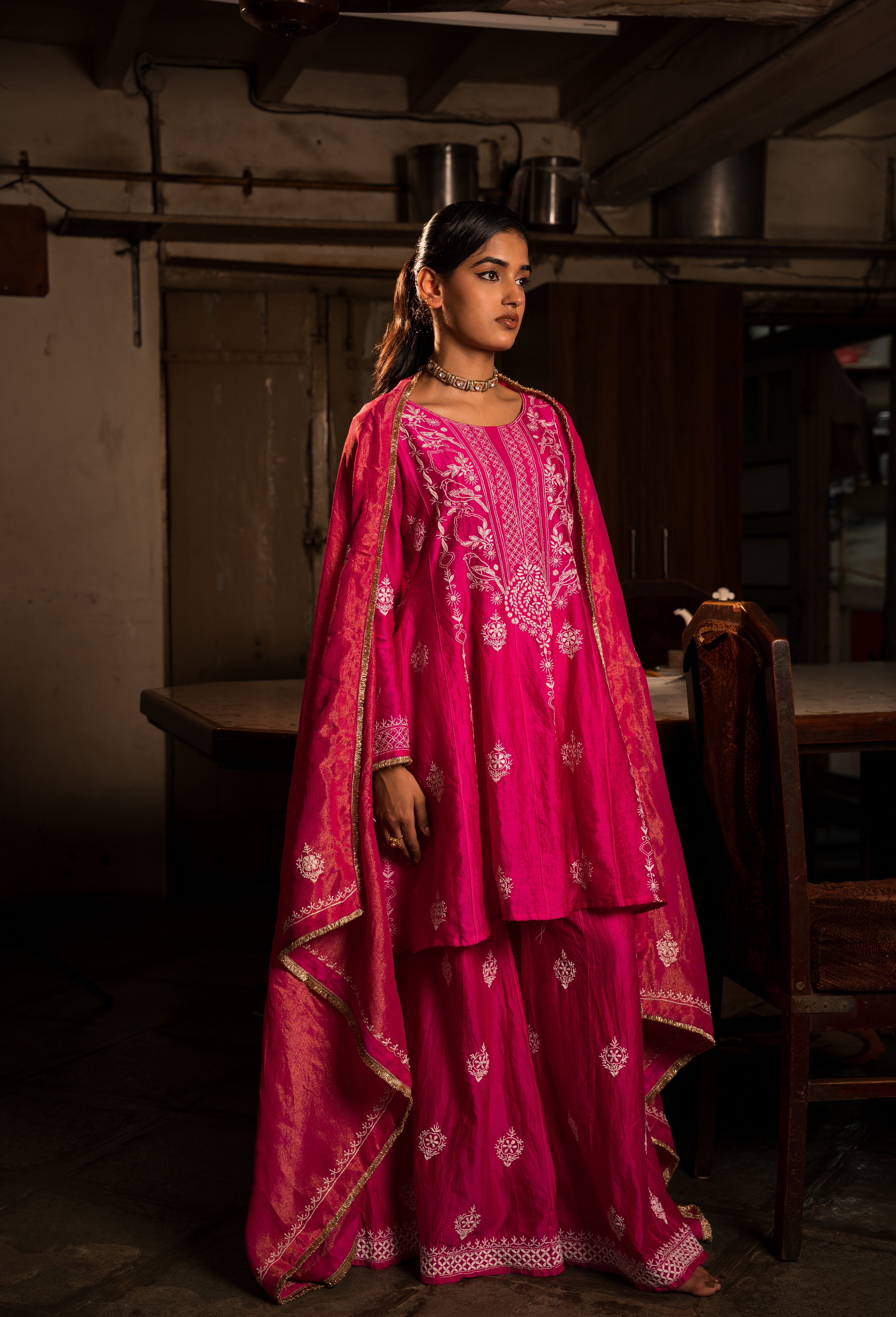 MIZBA - SET OF THREE IN HOT PINK