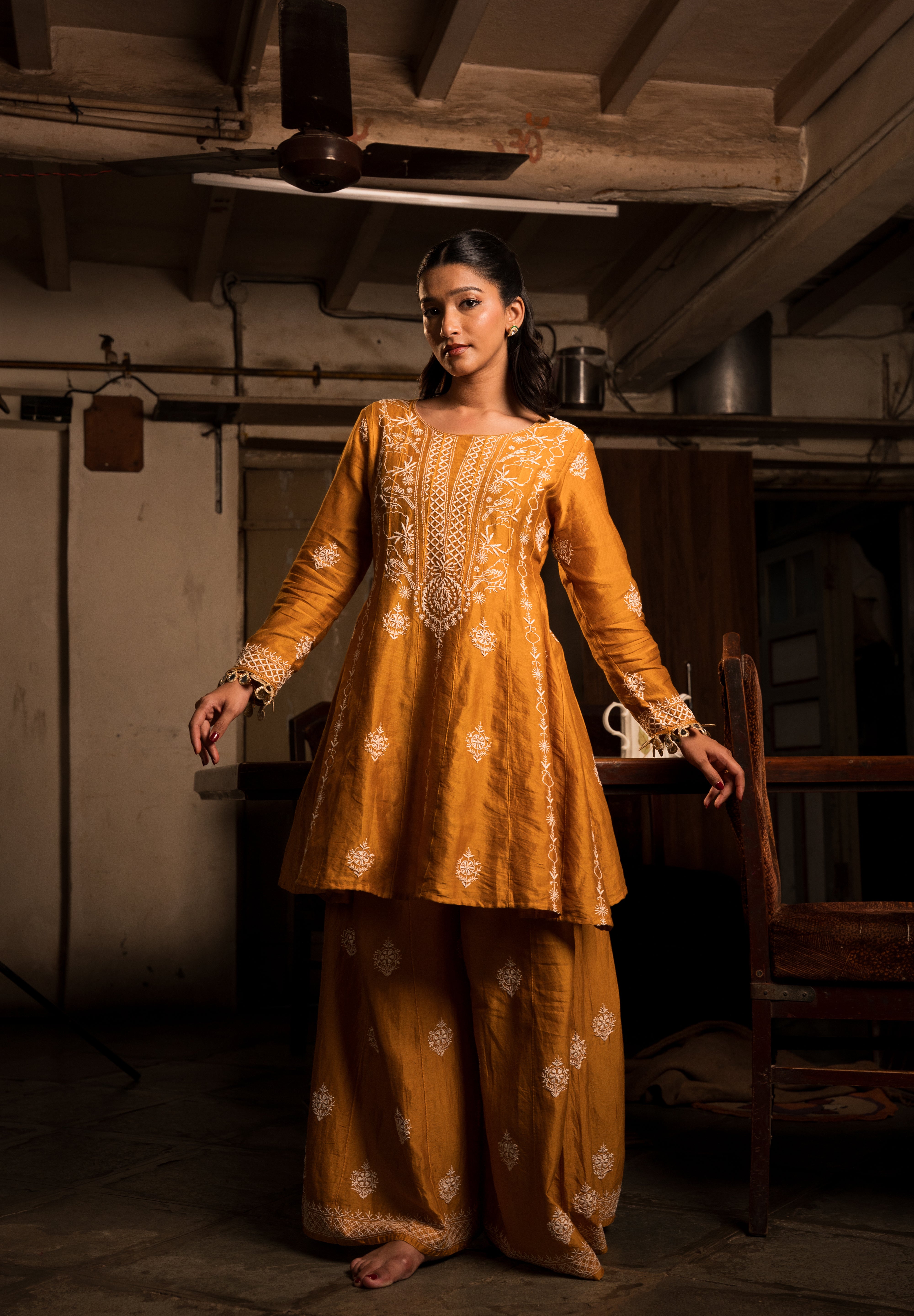 MIZBA - SET OF THREE IN MUSTARD