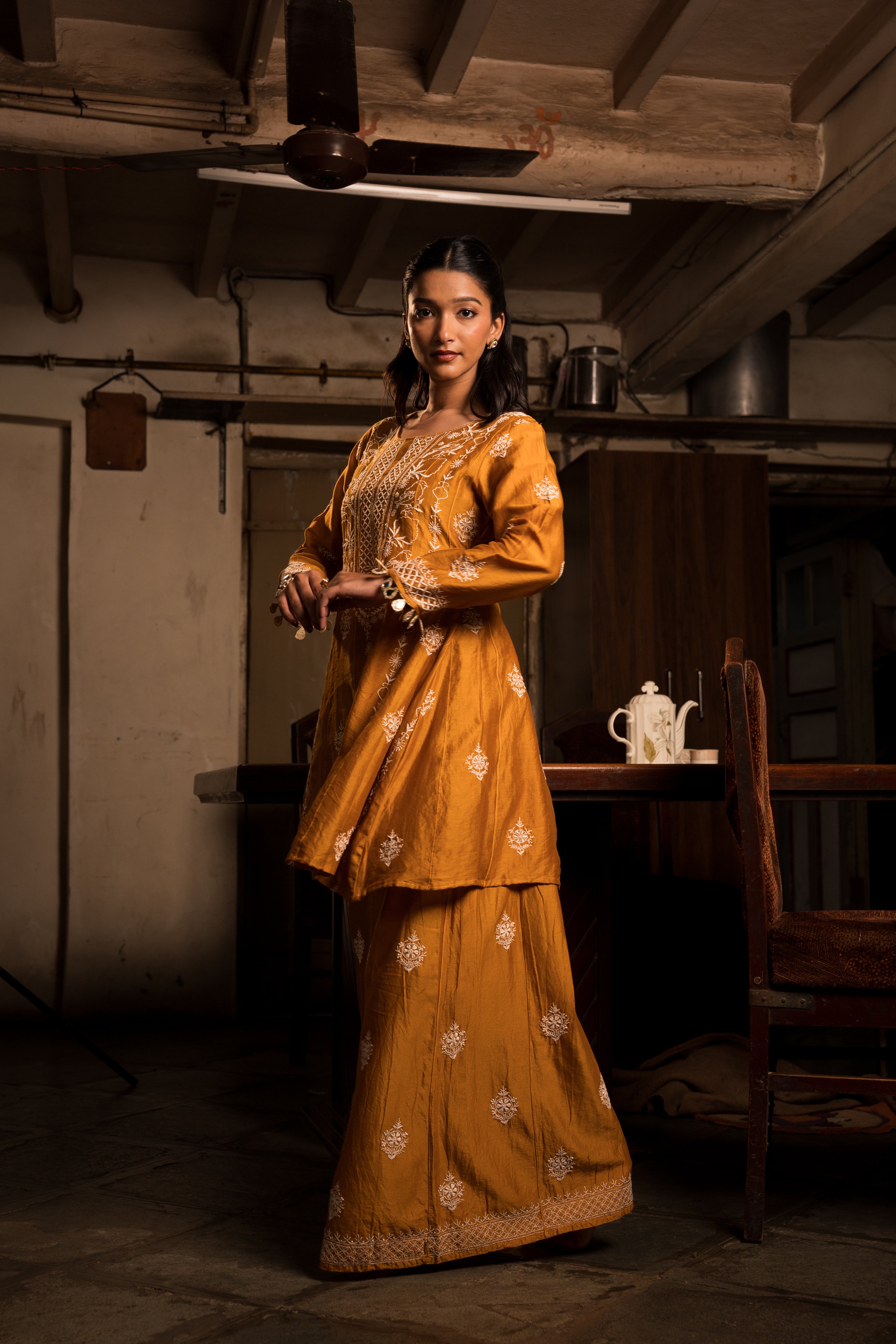 MIZBA - SET OF THREE IN MUSTARD