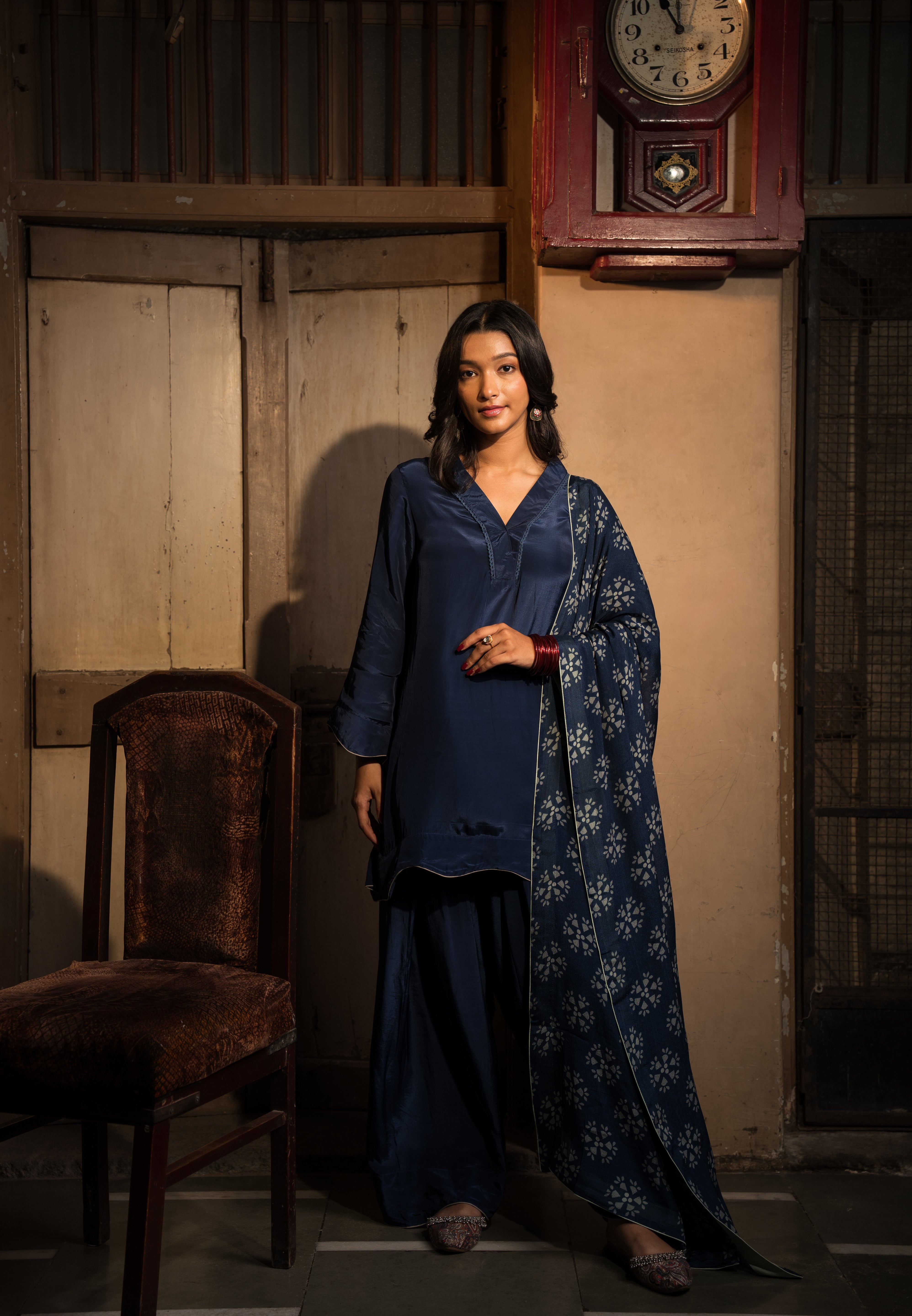 MEERAB - SET OF THREE IN BLUE