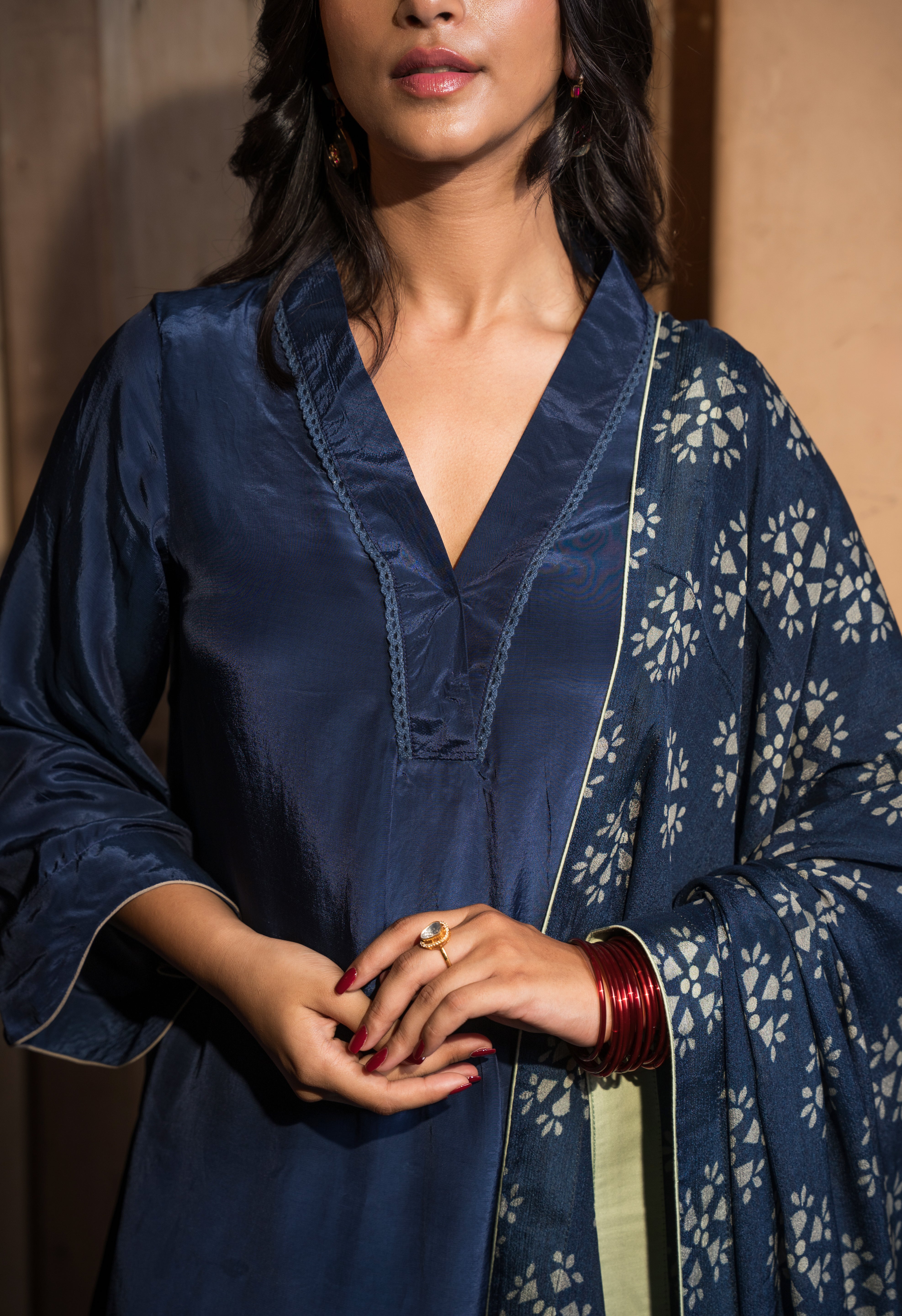 MEERAB - SET OF THREE IN BLUE