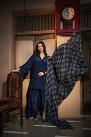 MEERAB - SET OF THREE IN BLUE