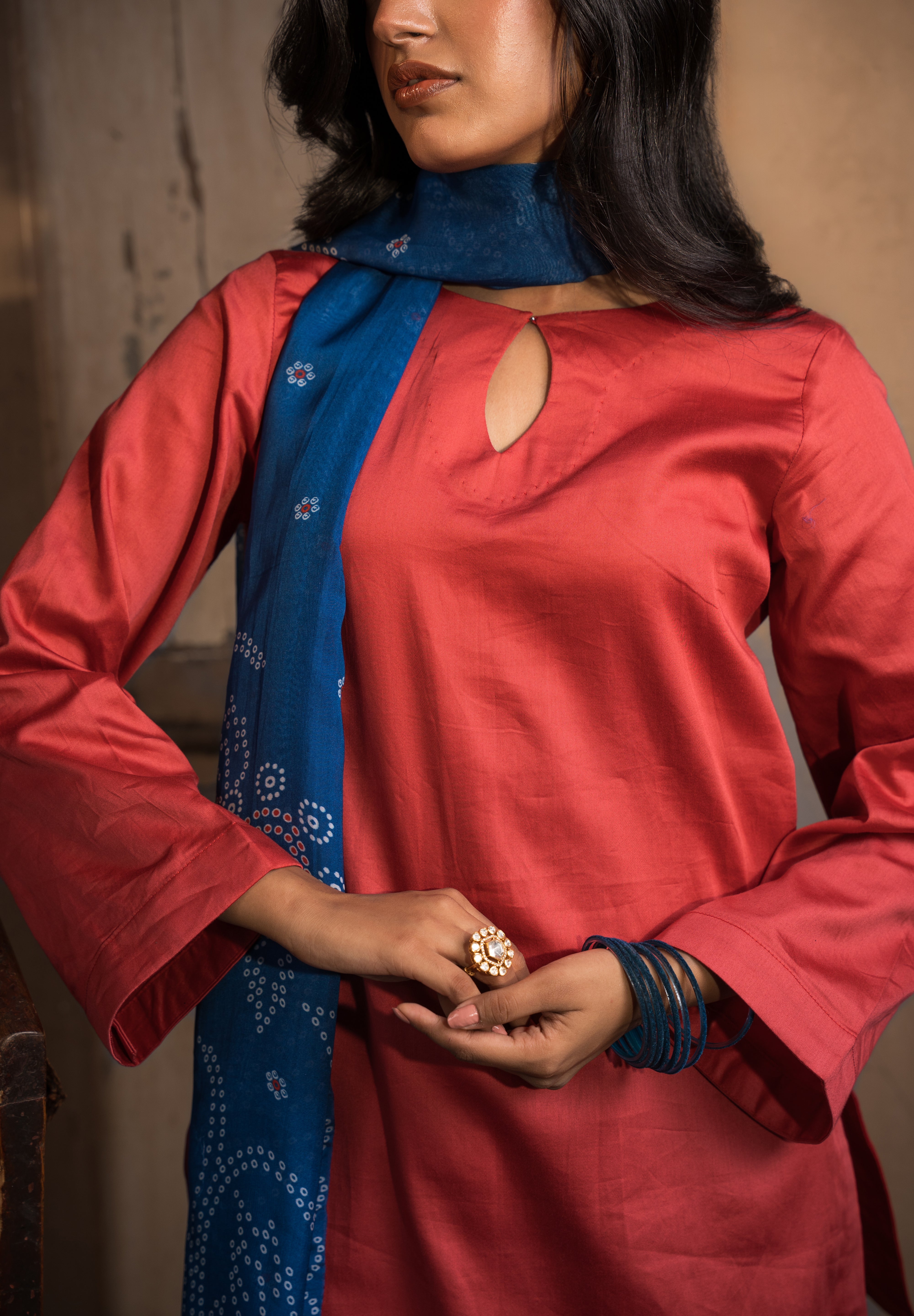 ZUHRA - SET OF THREE IN RED