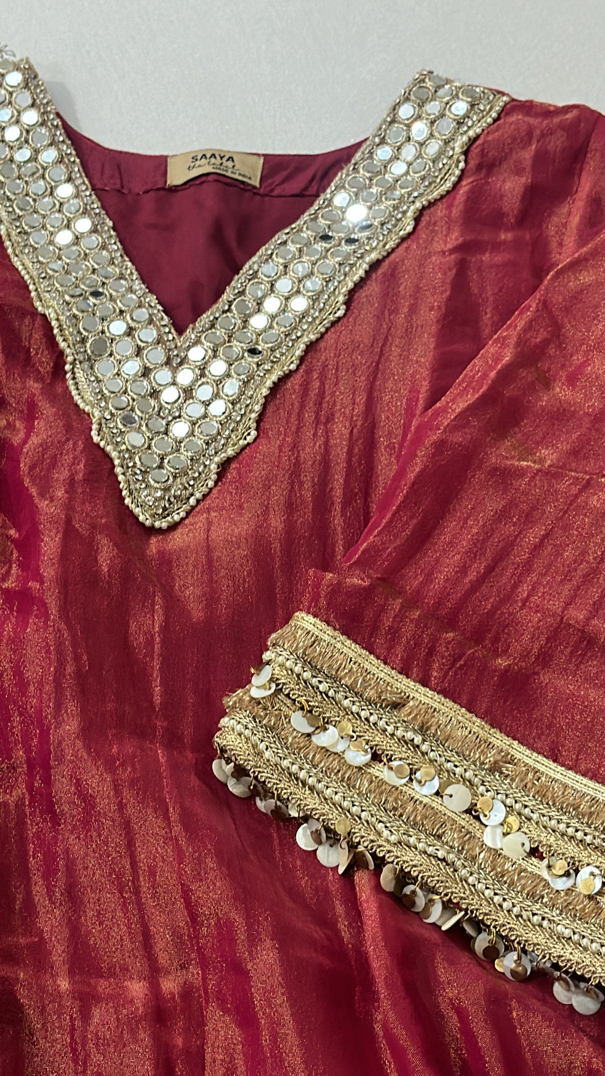 'Chandrika' mirror work 3 piece tissue set