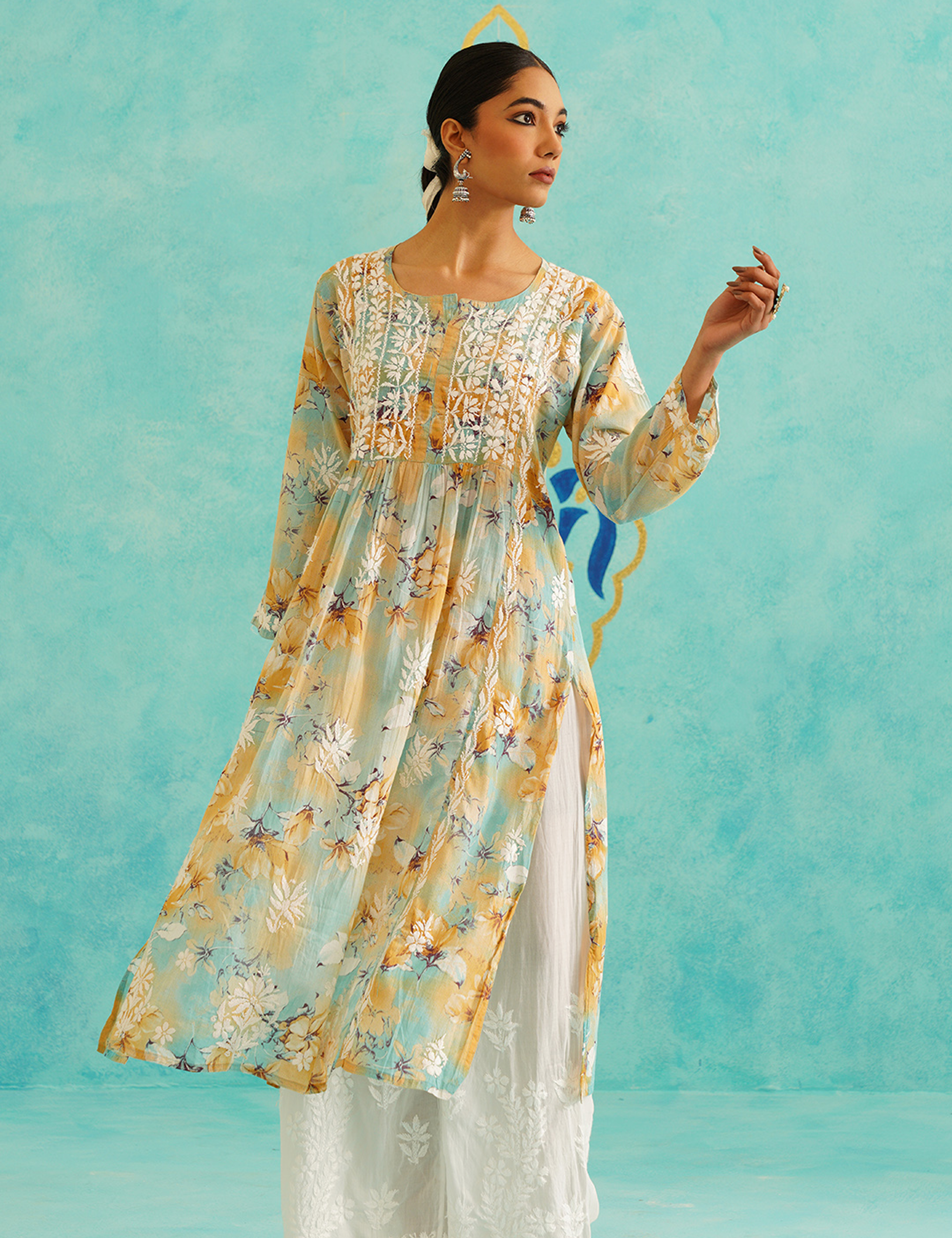 Chahat Set of two in Yellow Blue