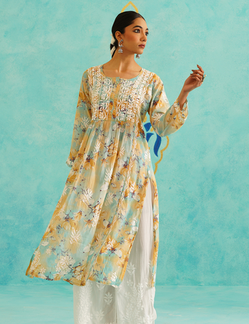 Chahat Set of two in Yellow Blue