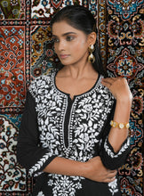 Load image into Gallery viewer, AAYAT - SET OF 2 WITH PALAZZO IN BLACK
