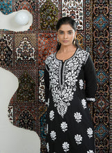 Load image into Gallery viewer, AAYAT - SET OF 2 WITH PALAZZO IN BLACK
