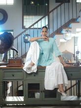 Load image into Gallery viewer, AINA - SET OF 2 WITH COTTON GHARARA IN AQUA
