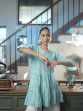 Load image into Gallery viewer, AINA - SET OF 2 WITH COTTON GHARARA IN AQUA
