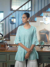 Load image into Gallery viewer, AINA - SET OF 2 WITH COTTON GHARARA IN AQUA

