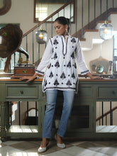 Load image into Gallery viewer, ZEEBA - SHORT KURTI IN WHITE
