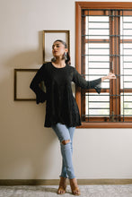 Load image into Gallery viewer, &#39;RIZAA&#39; FLARED SHORT CHIKAN KURTI
