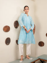 Load image into Gallery viewer, RUMI - LONG KURTA IN POWDER BLUE
