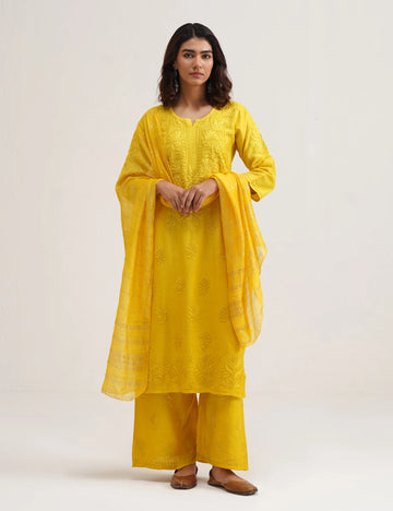 SURMAI CHIKANKARI SET OF THREE