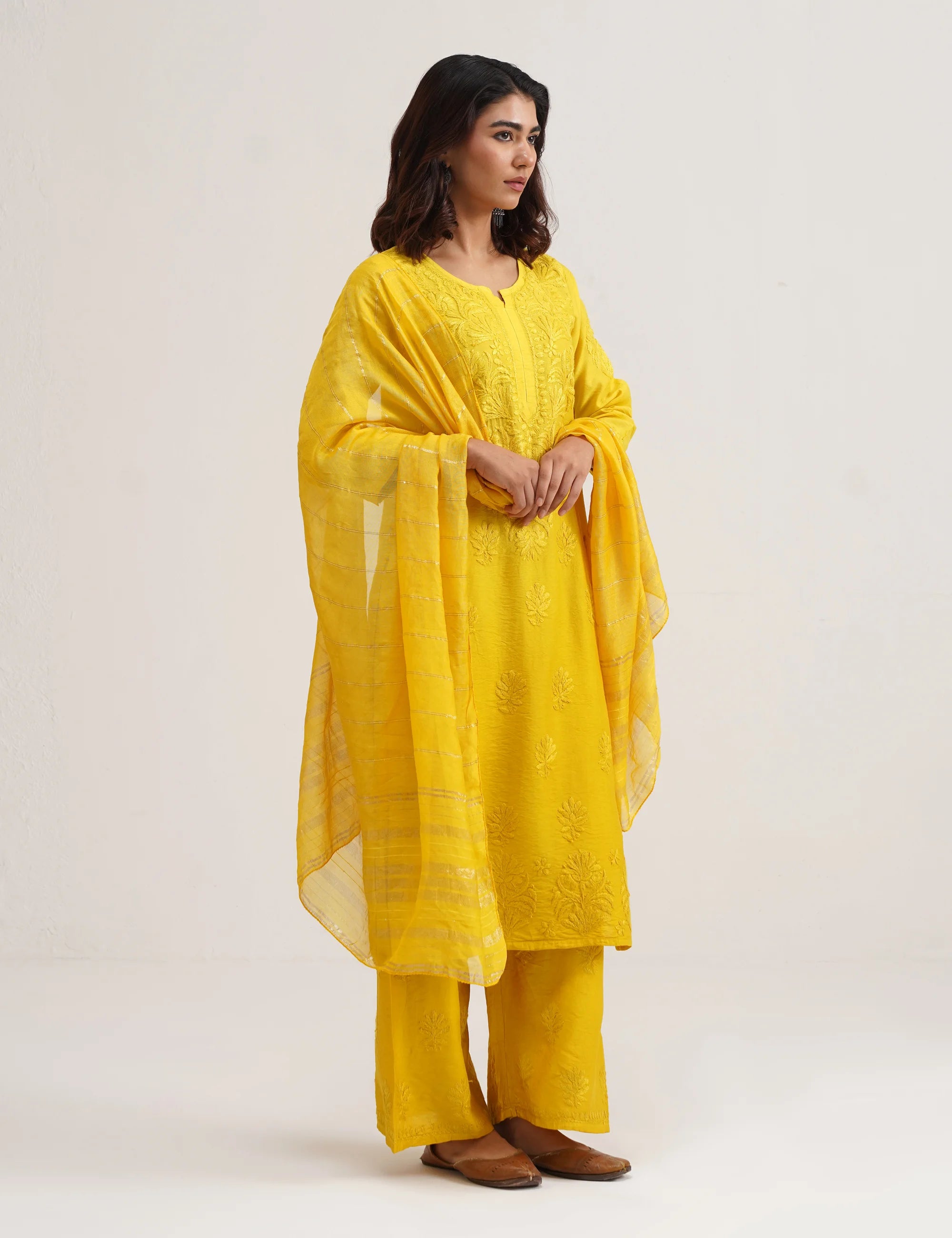 SURMAI CHIKANKARI SET OF THREE