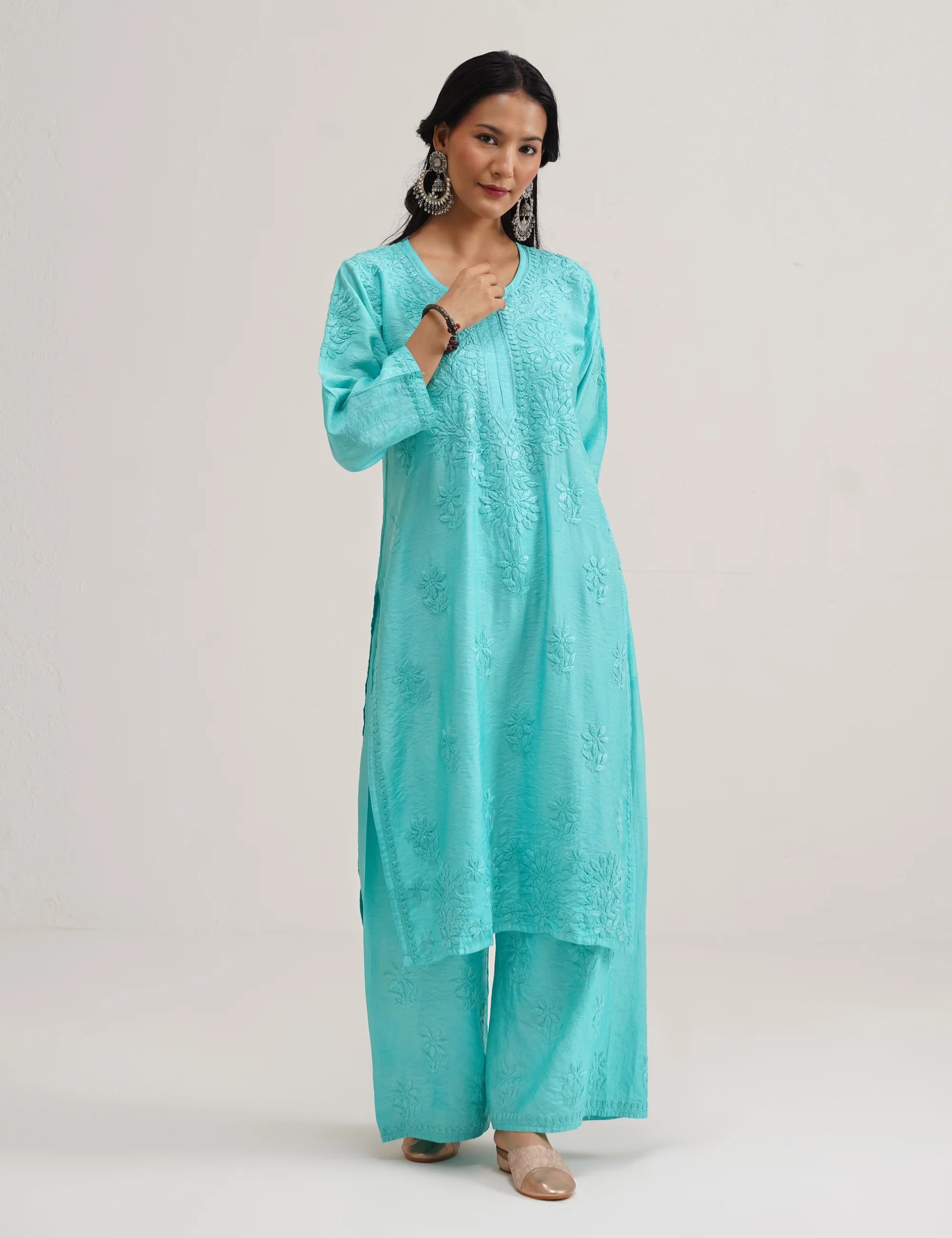 SURMAI CHIKANKARI SET OF THREE