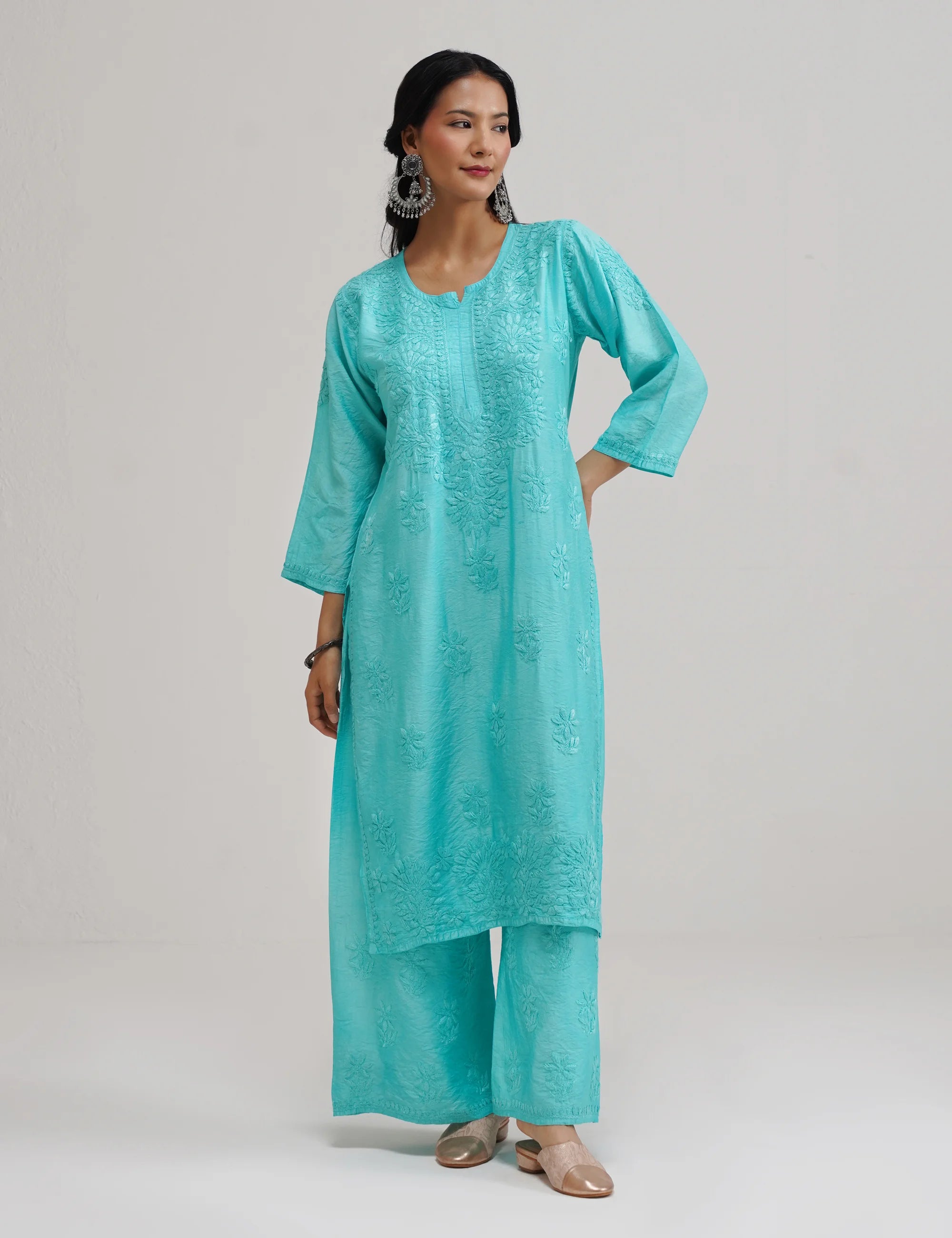 SURMAI CHIKANKARI SET OF THREE