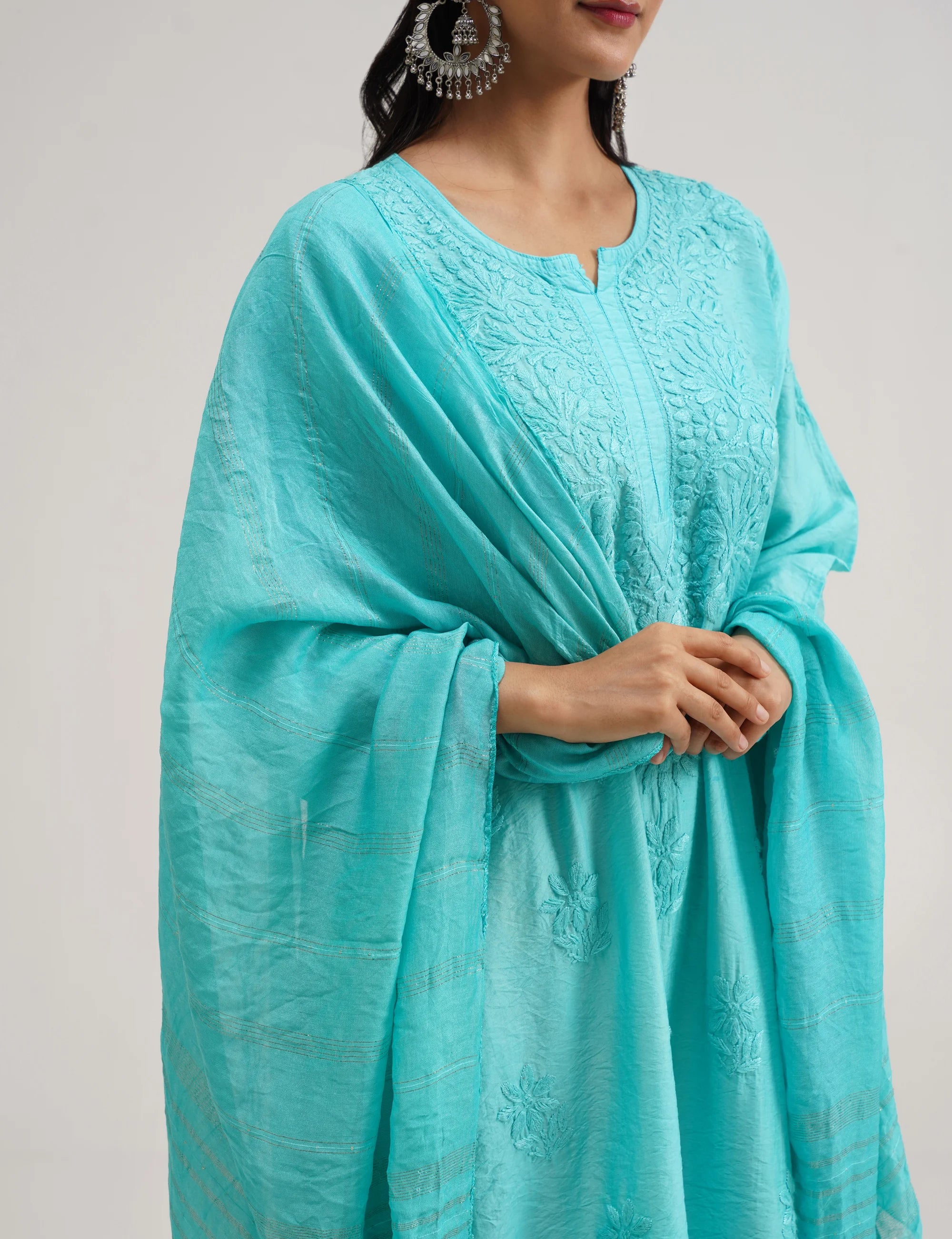 SURMAI CHIKANKARI SET OF THREE